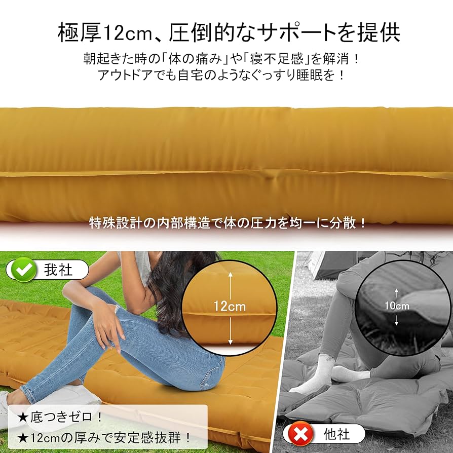 エアマット 足ふみポンプ Campers Collection エアーベッド フットポンプ内蔵 足踏み式 AM